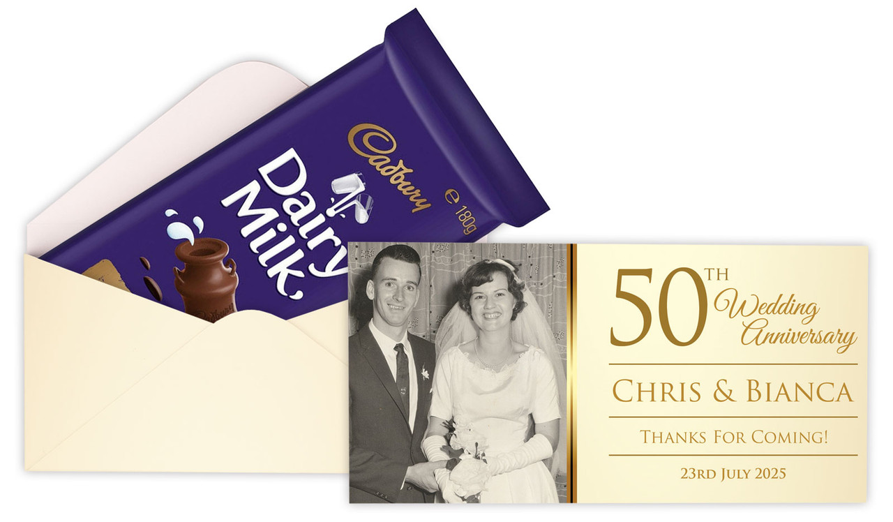 Add A Photo Anniversary Personalised Cadbury Bar Box (Box Only)