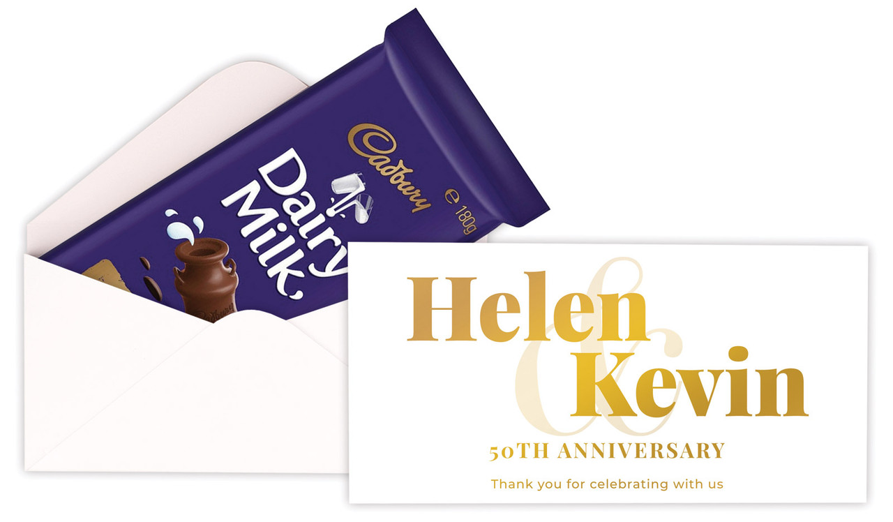 Bold Names Anniversary Personalised Cadbury Bar Box (Box Only)