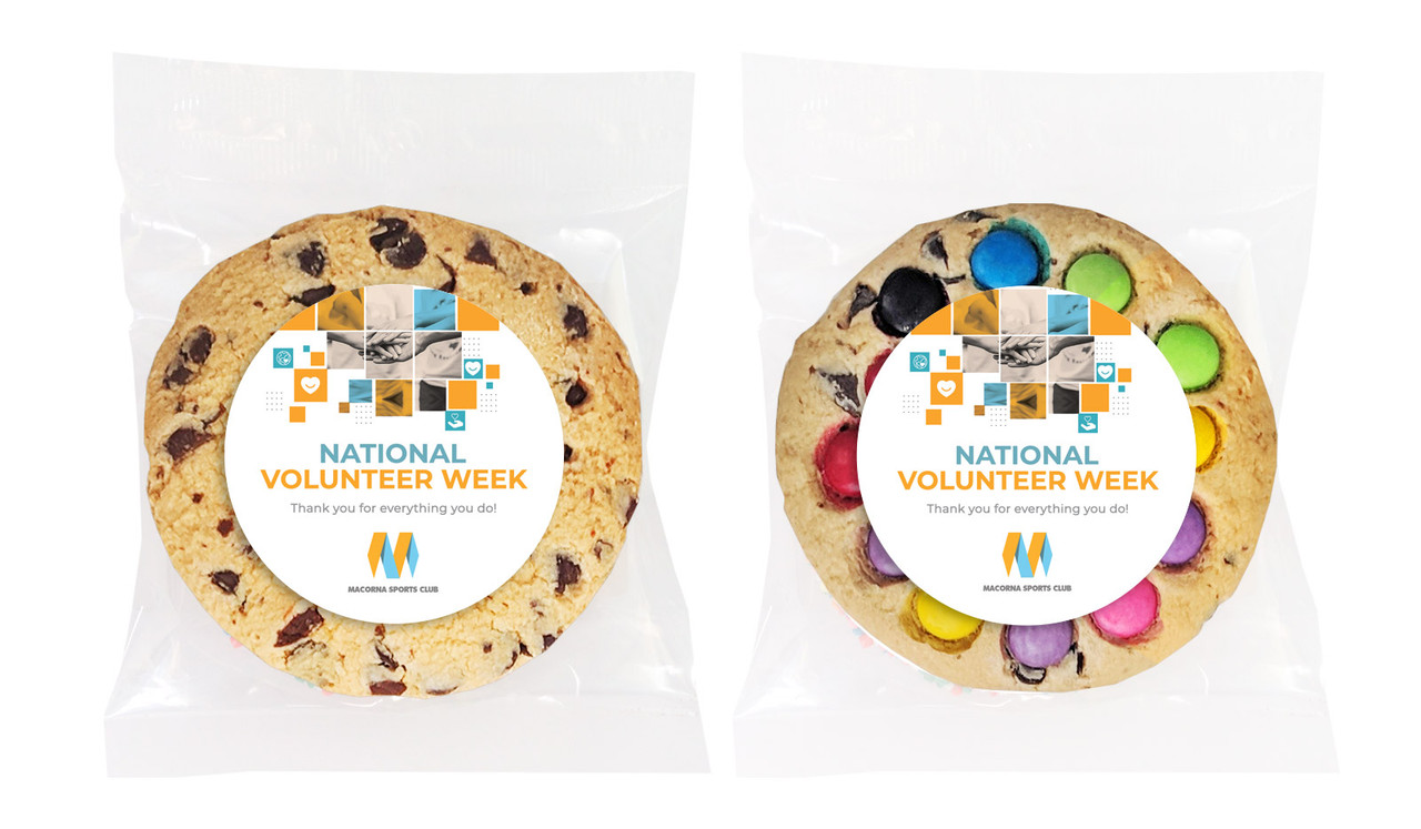 Company Colours National Volunteer Week Personalised Cookie