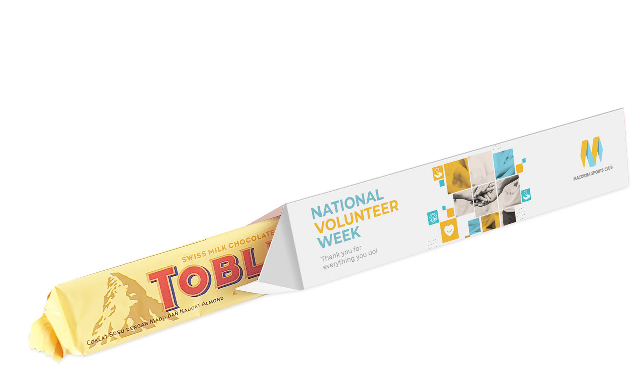 Company Colours Volunteer Week Toblerone Bar In A Box
