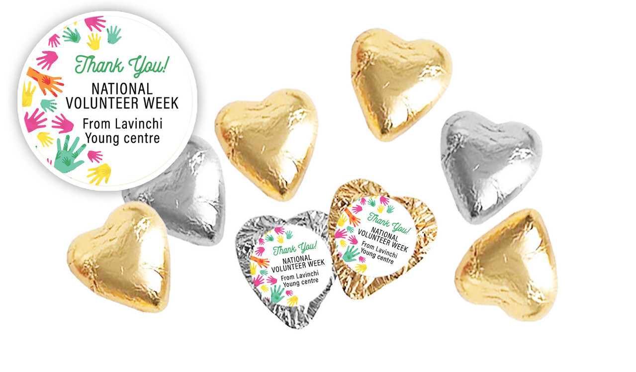 Helping Hands Volunteer Week Foil Chocolate Hearts