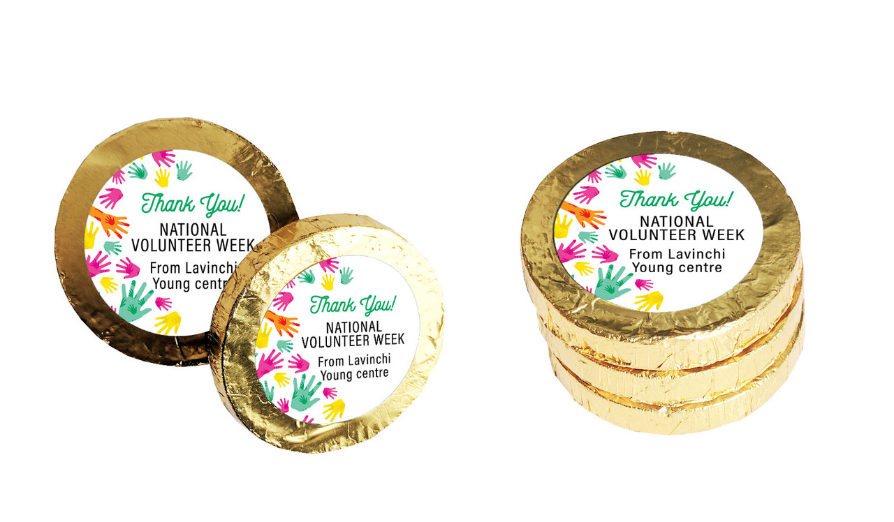 Helping Hands Volunteer Week Chocolate Coin