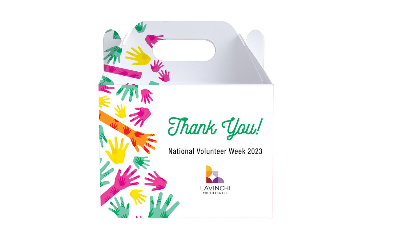 Helping Hands National Volunteer Week Personalised Gable Favour Box