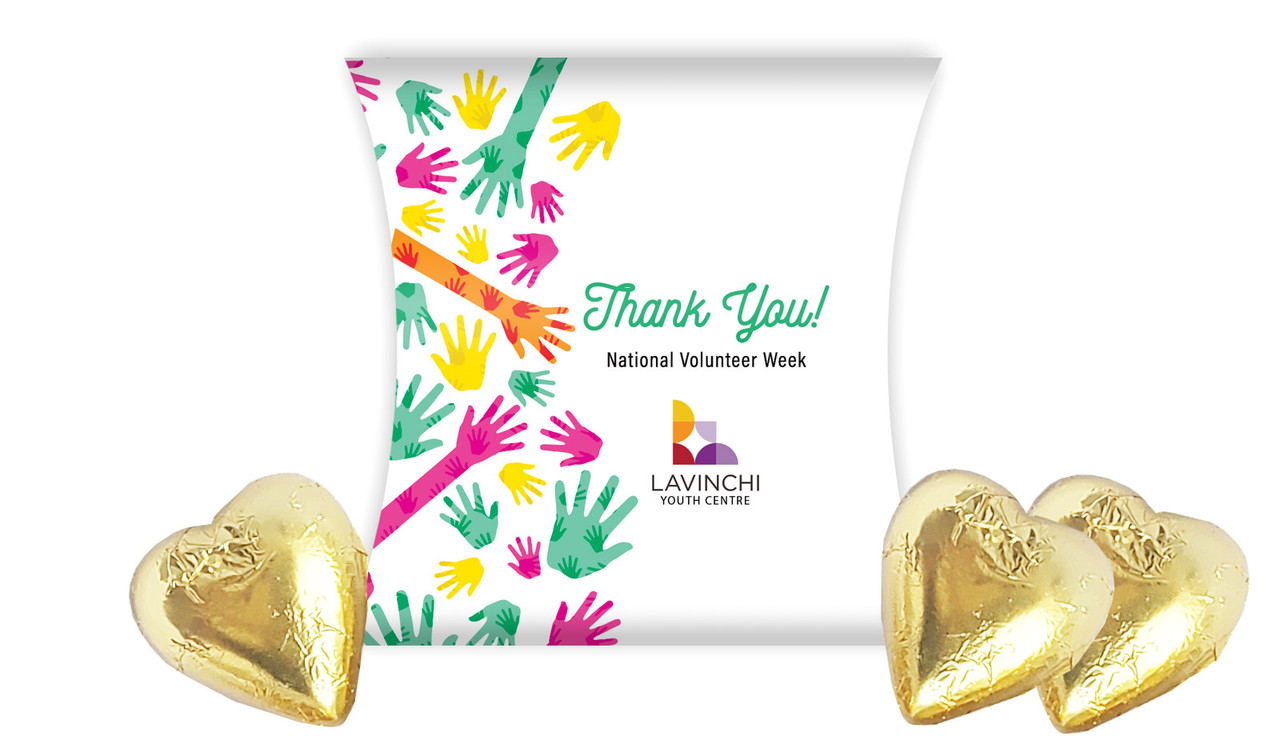 Helping Hands National Volunteer Week Personalised Pillow Boxes