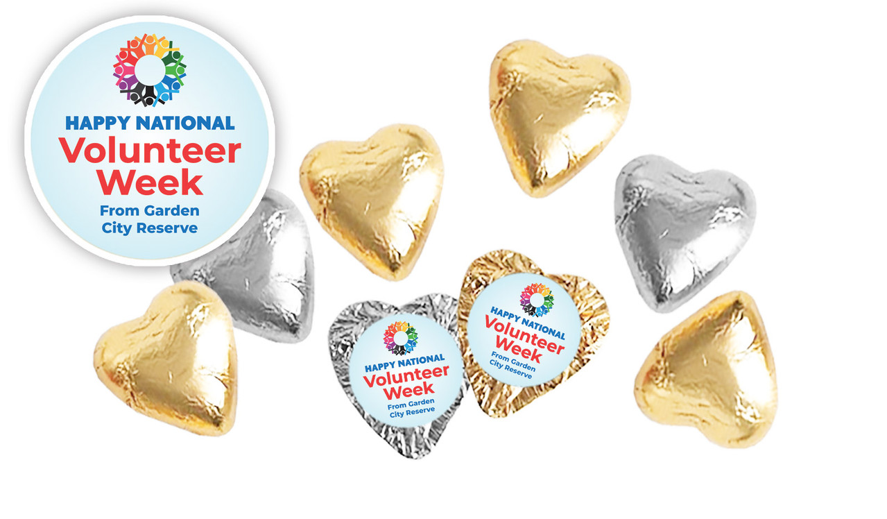 Rainbow Peoples Volunteer Week Foil Chocolate Hearts