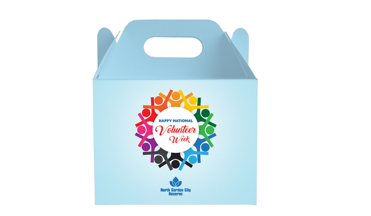 Rainbow Peoples National Volunteer Week Personalised Gable Favour Box