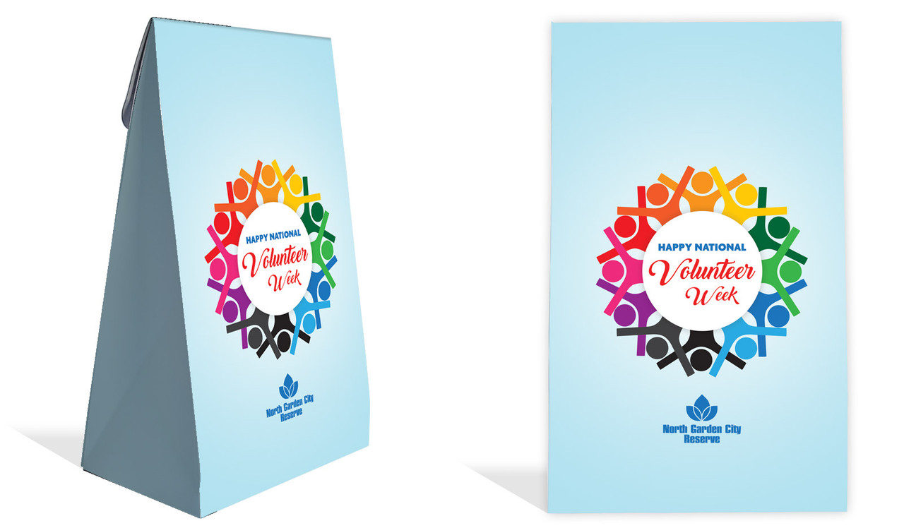 Rainbow Peoples National Volunteer Week Personalised Gusset Favour Bag