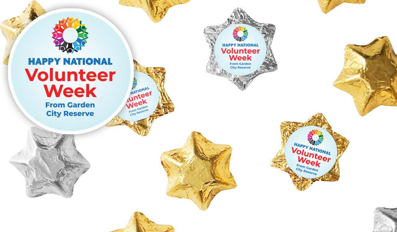 Rainbow Peoples National Volunteer Week Personalised Foil Chocolate Stars