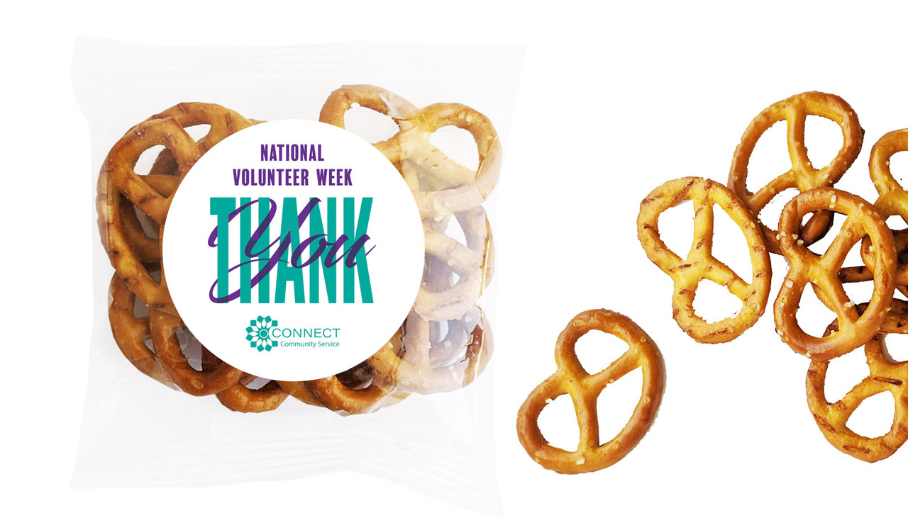 Thank You National Volunteer Week Personalised Bag Of Pretzels