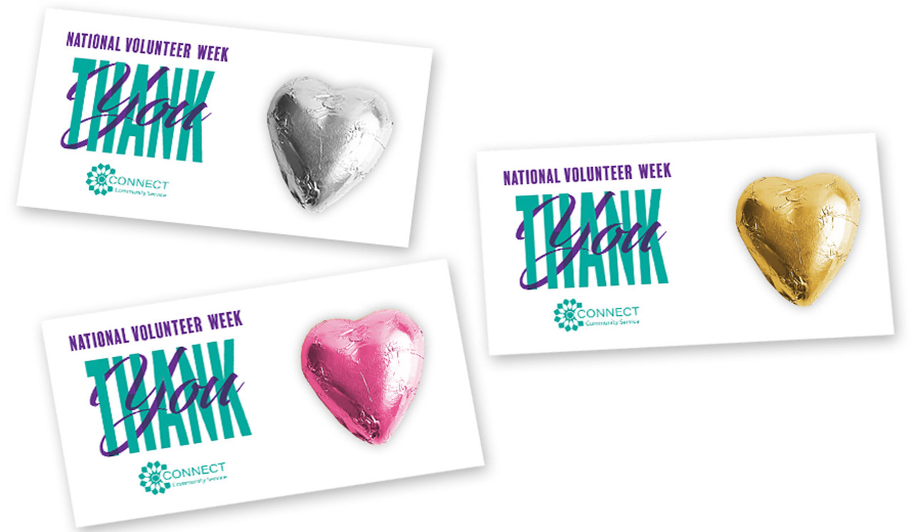 Thank You National Volunteer Week Heart Card