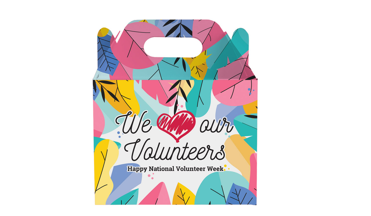 We Love Volunteer Week Personalised Gable Favour Box