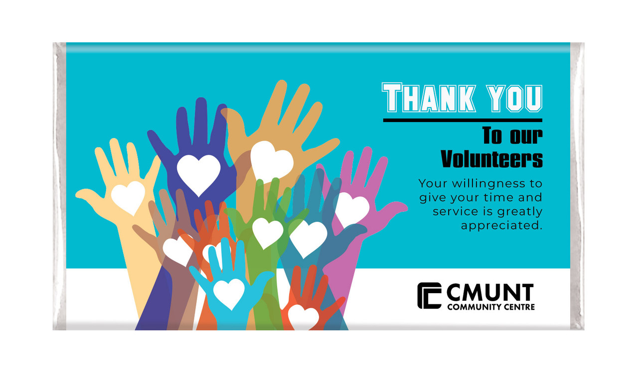 Hands Up Volunteer Week Personalised Chocolate Bars