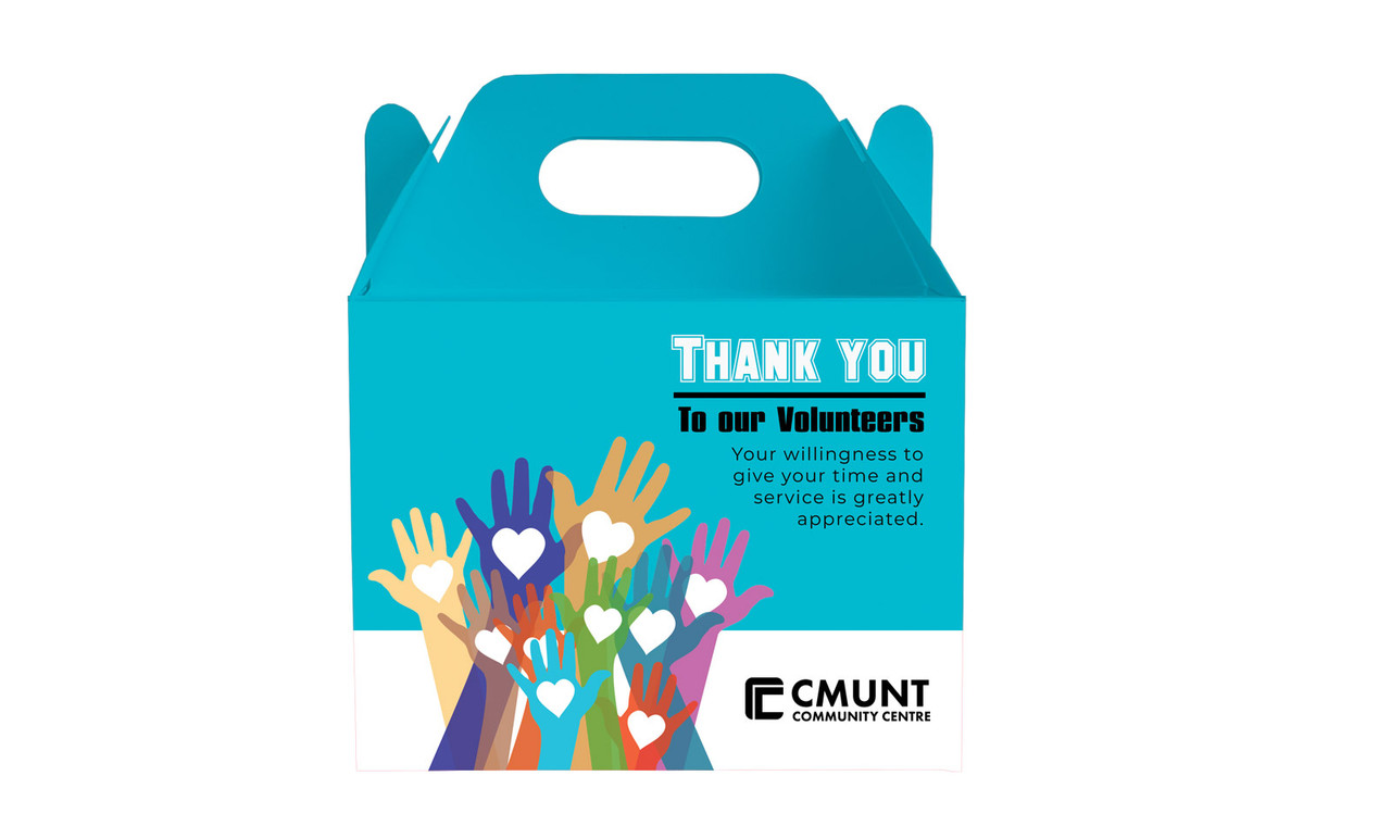 Hands Up National Volunteer Week Personalised Gable Favour Box