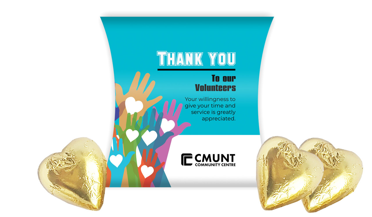 Hands Up National Volunteer Week Personalised Pillow Boxes