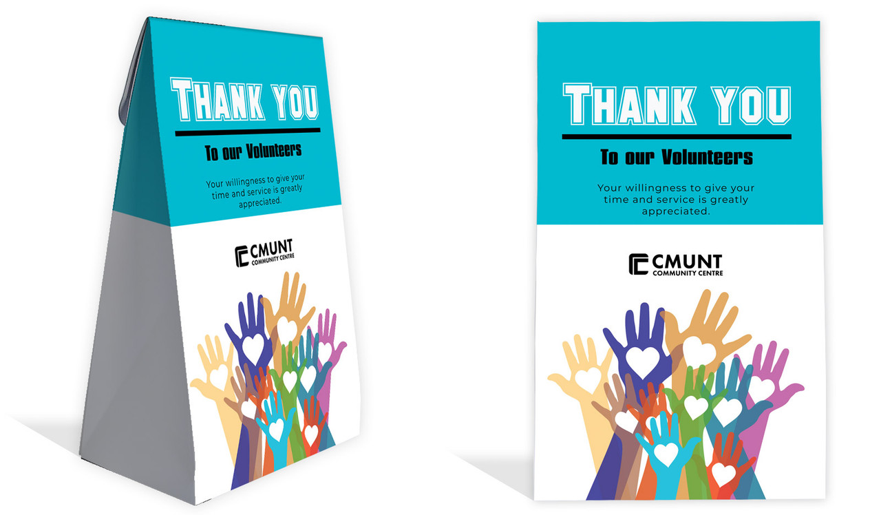Hands Up National Volunteer Week Personalised Gusset Favour Bag