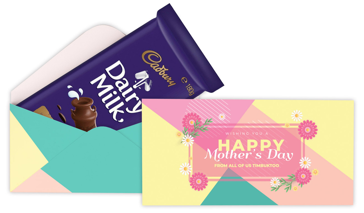 Bold Colours Mothers Day Personalised Cadbury Bar Box (Box Only)