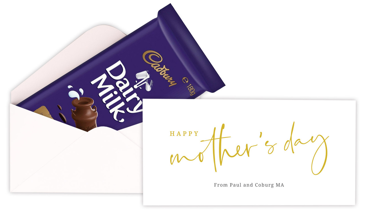 Classy Gold Mothers Day Personalised Cadbury Bar Box (Box Only)