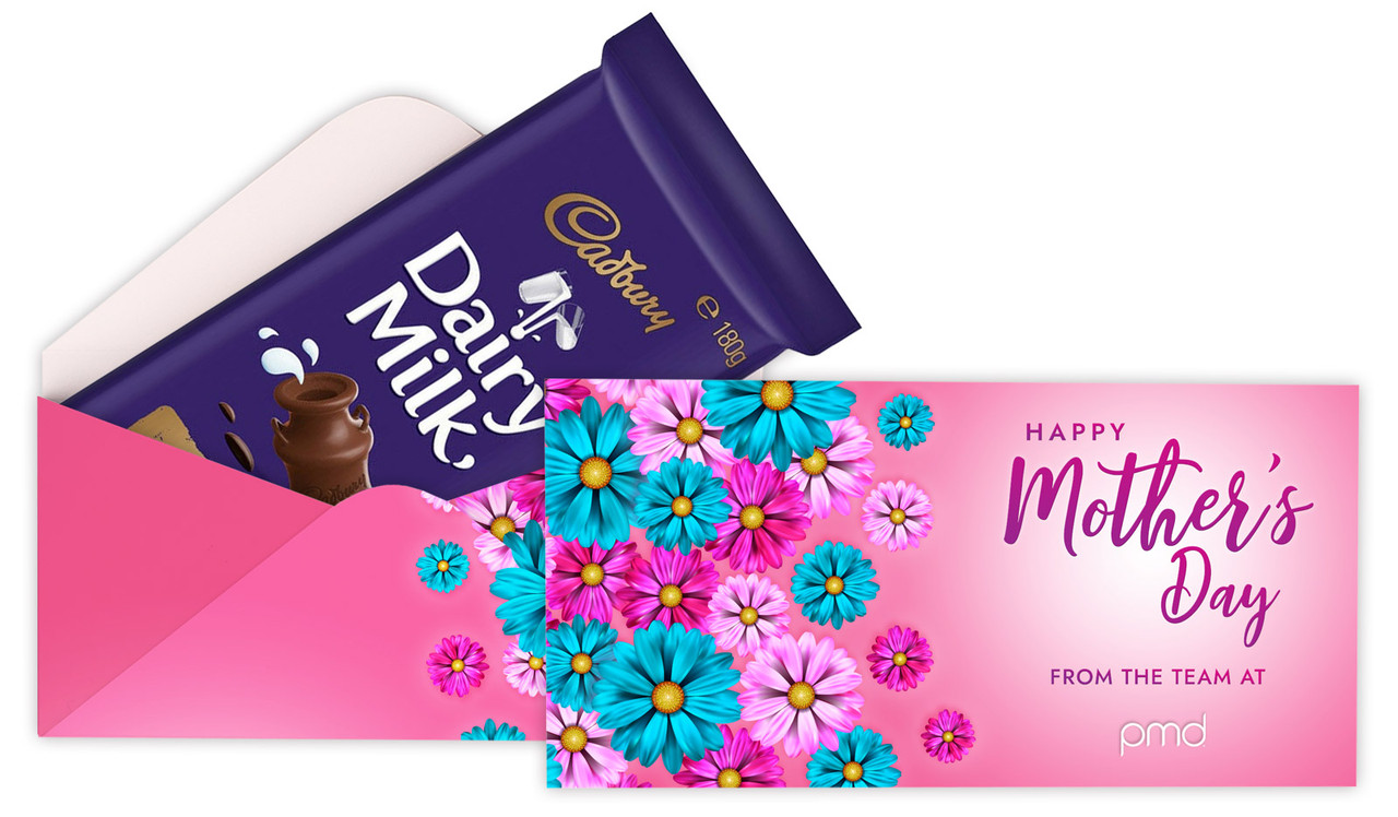 Gerberas Mothers Day Personalised Cadbury Bar Box (Box Only)