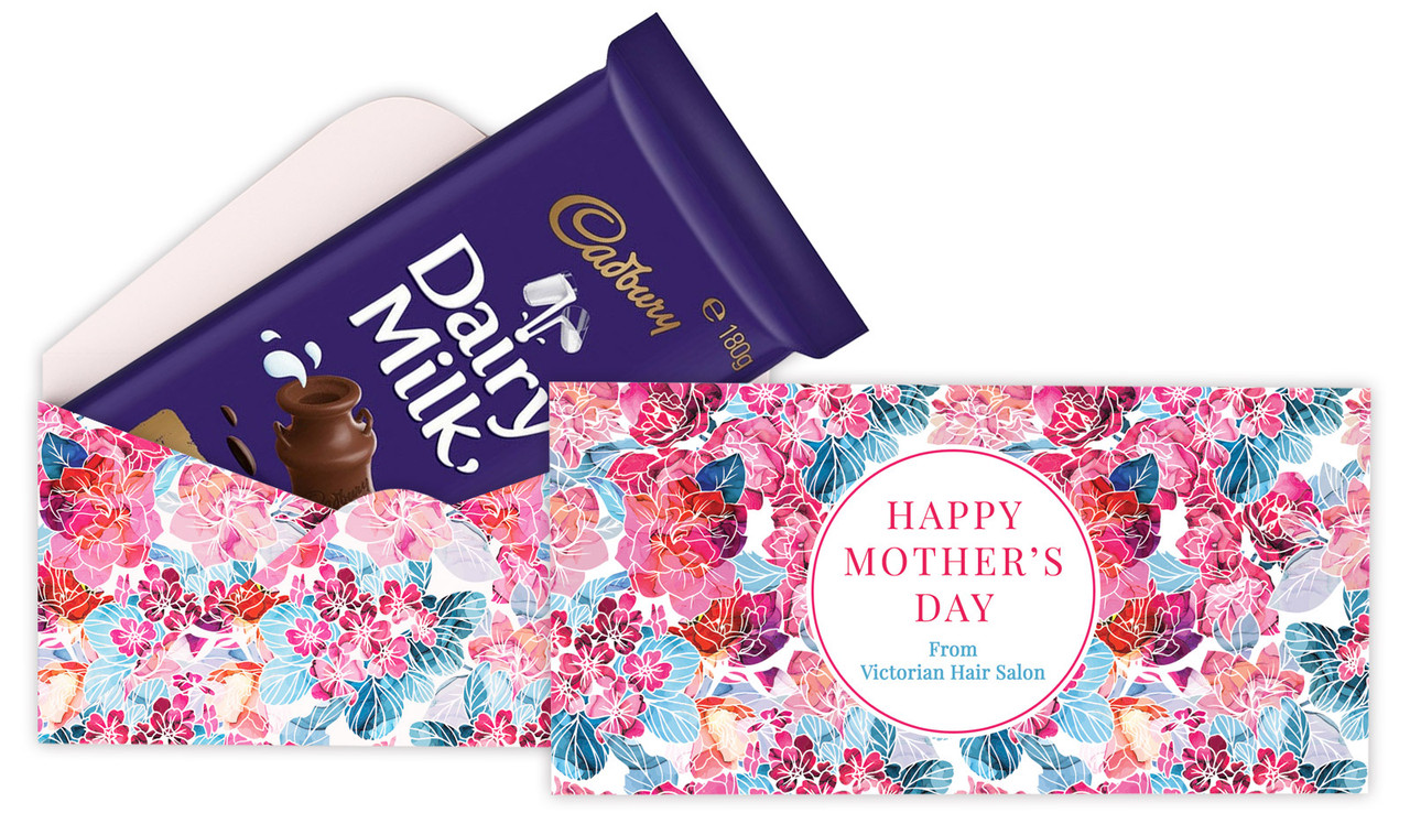 Seamless Floral Mothers Day Personalised Cadbury Bar Box (Box Only)