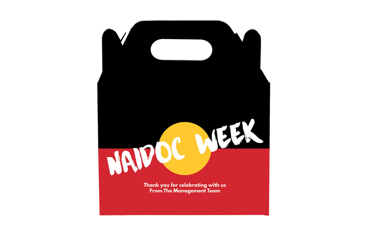 Aboriginal Flag National NAIDOC Week Personalised Gable Favour Box