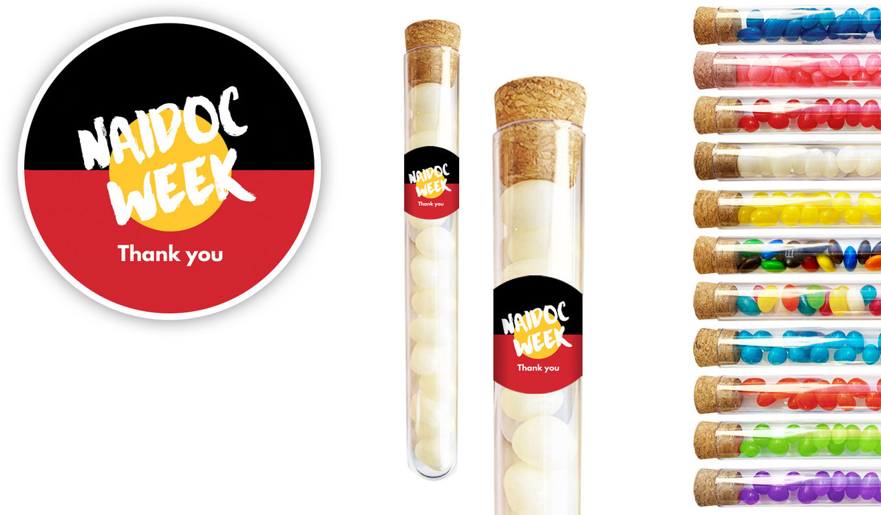 Aboriginal Flag National NAIDOC Week Personalised Test Tubes