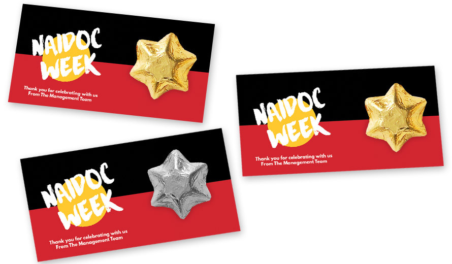 Aboriginal Flag National NAIDOC Week Heart Card