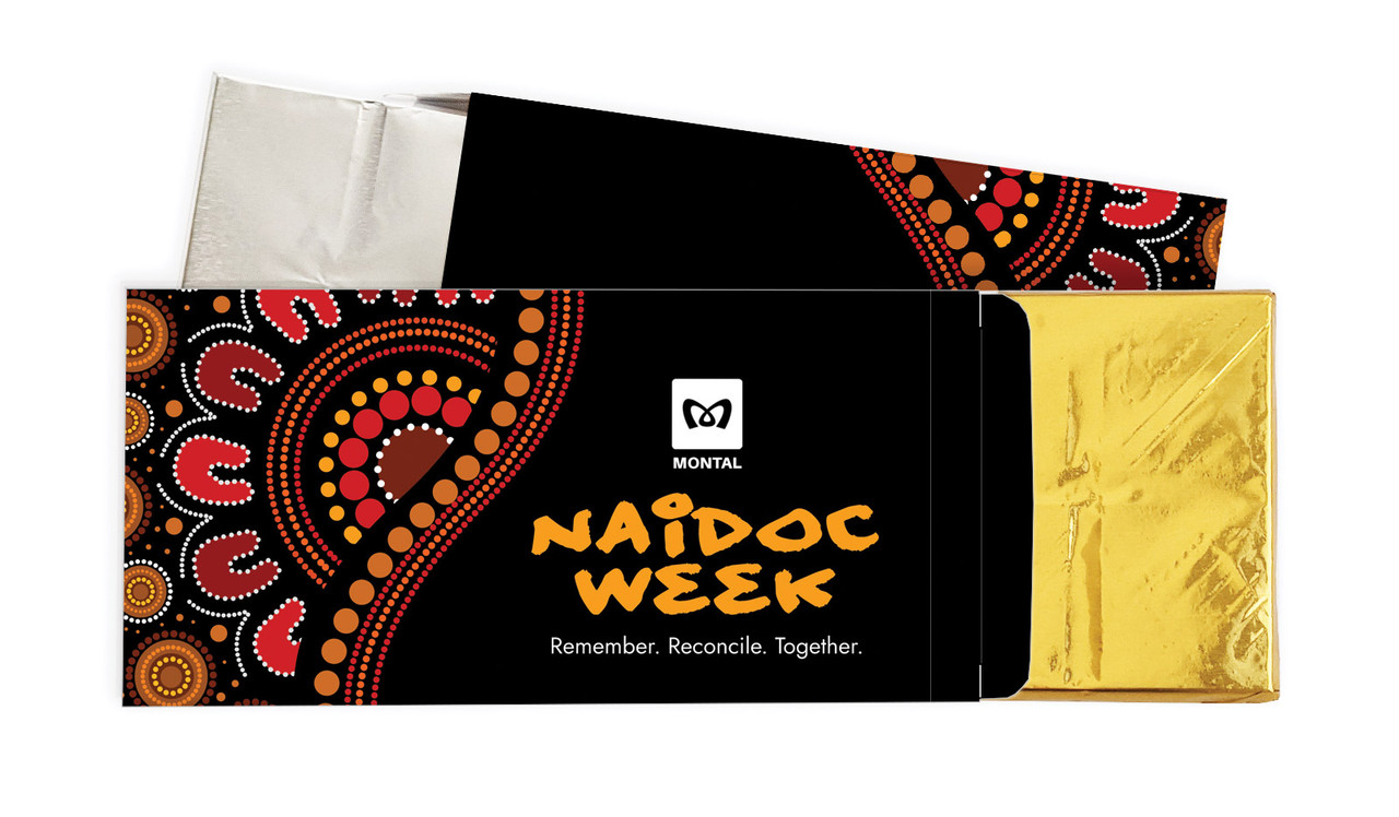 Earth Colours National NAIDOC Week Personalised Chocolate Bar In A Box