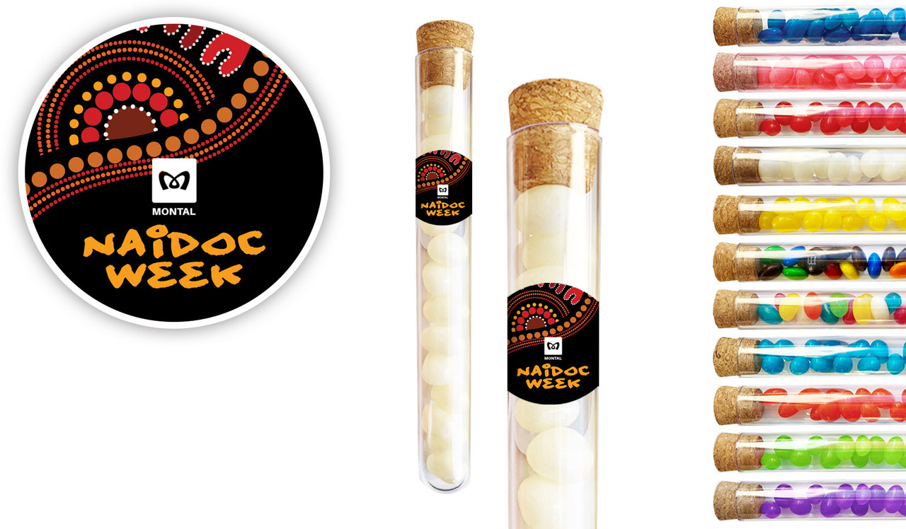 Earth Colours National NAIDOC Week Personalised Test Tubes
