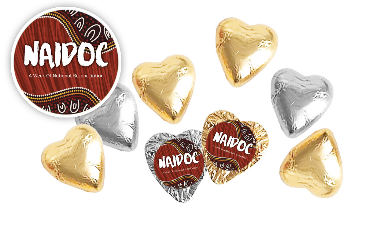Flowing Indigenous NAIDOC Week Foil Chocolate Hearts