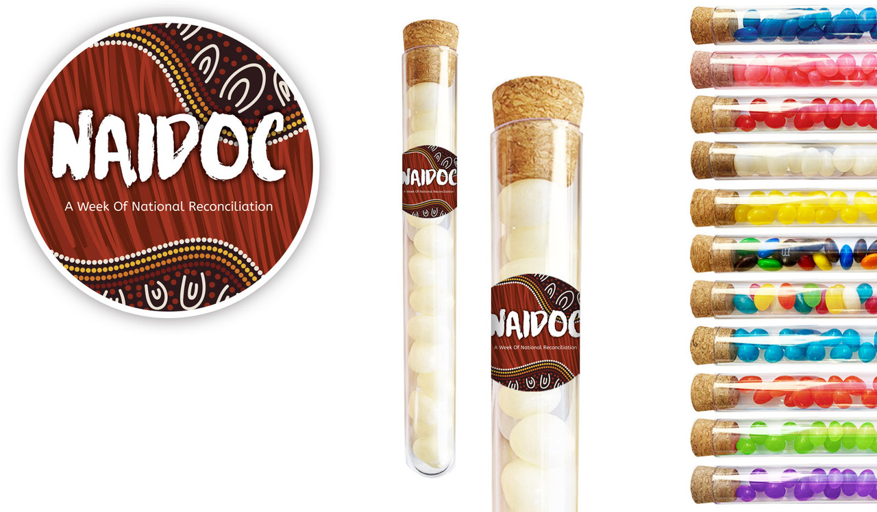 Flowing Indigenous National NAIDOC Week Personalised Test Tubes