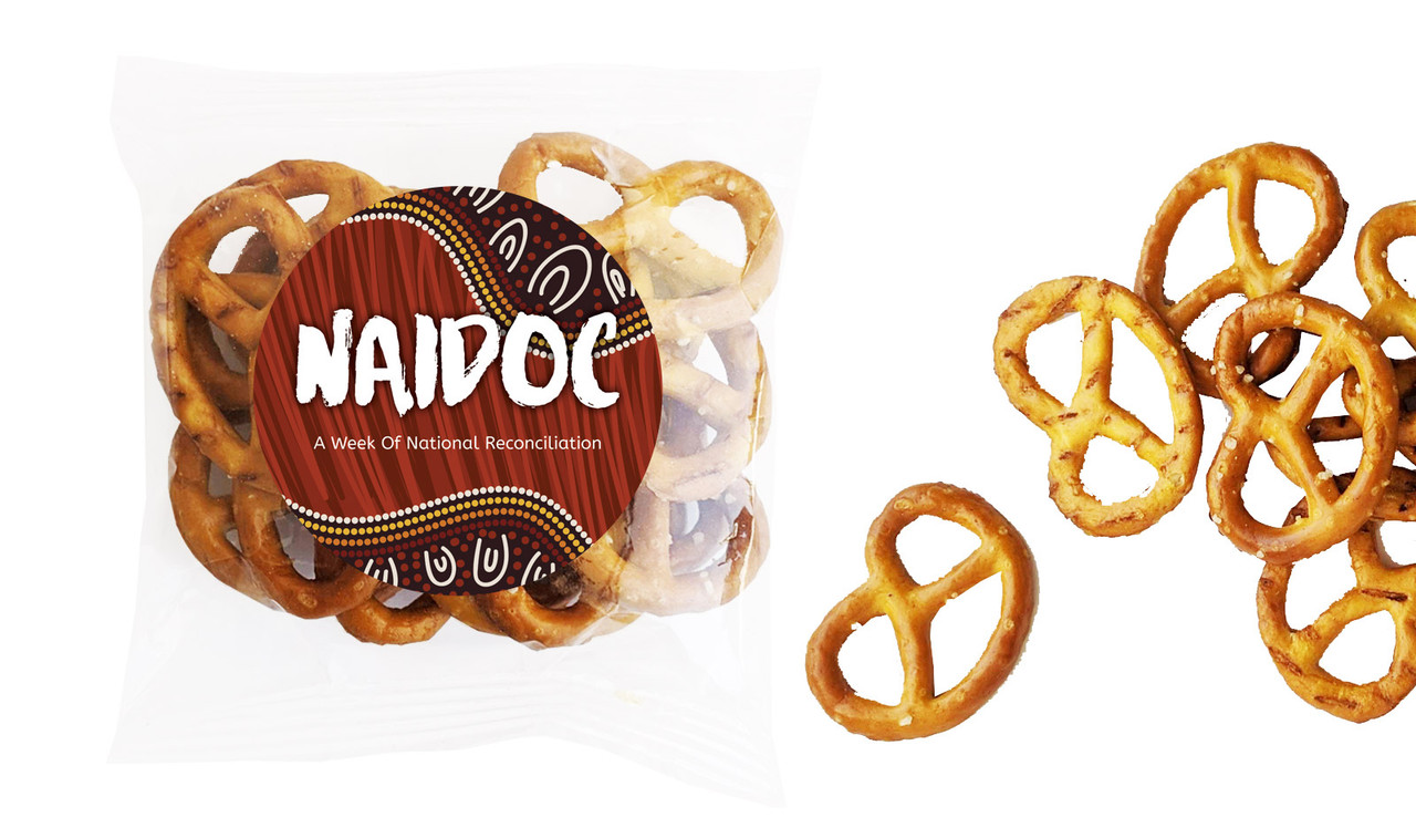 Flowing Indigenous National NAIDOC Week Personalised Bag Of Pretzels