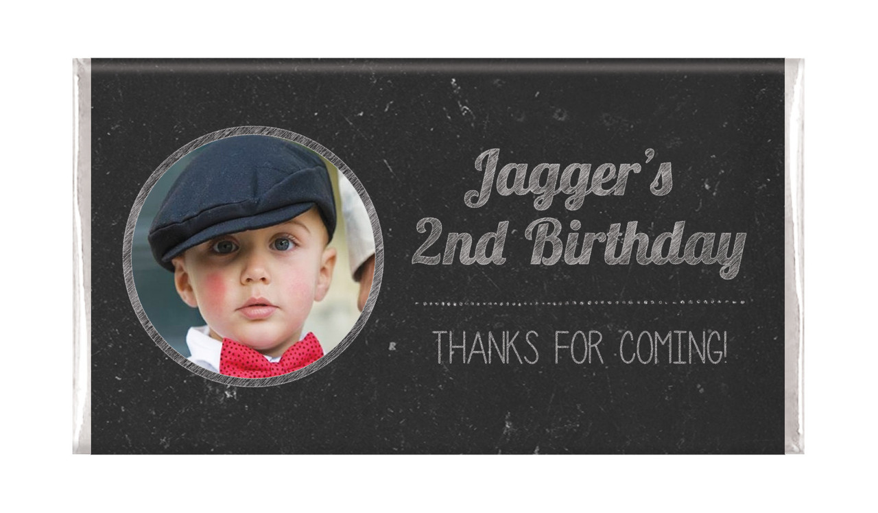Chalkboard Photo Kids Party Personalised Chocolate Bars