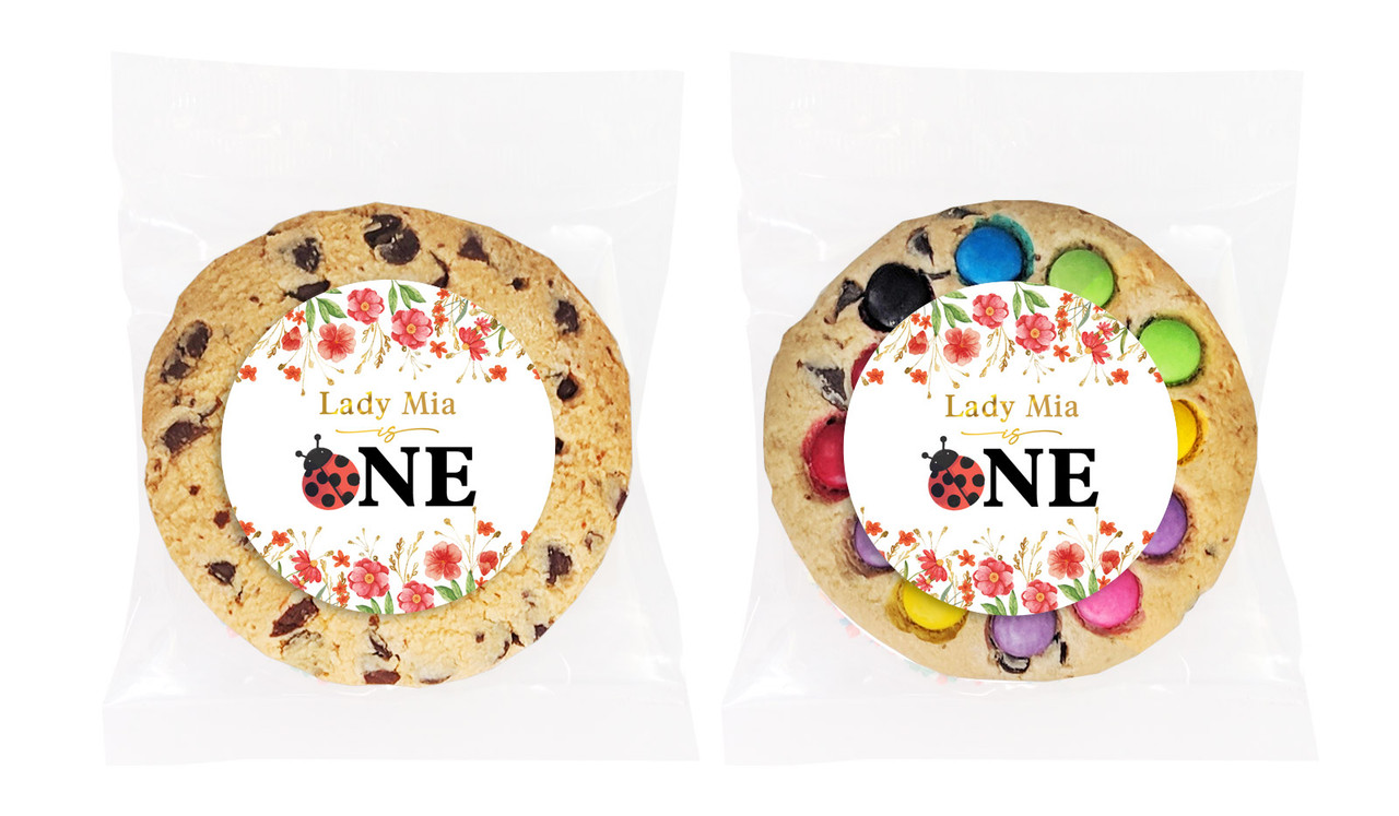 Lady Bug Personalised 1st Birthday Cookie