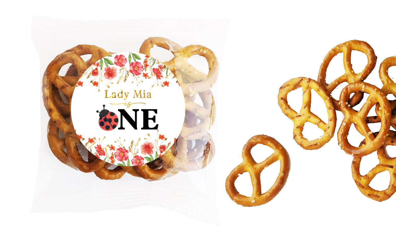 Lady Bug 1st Birthday Pretzel Bag