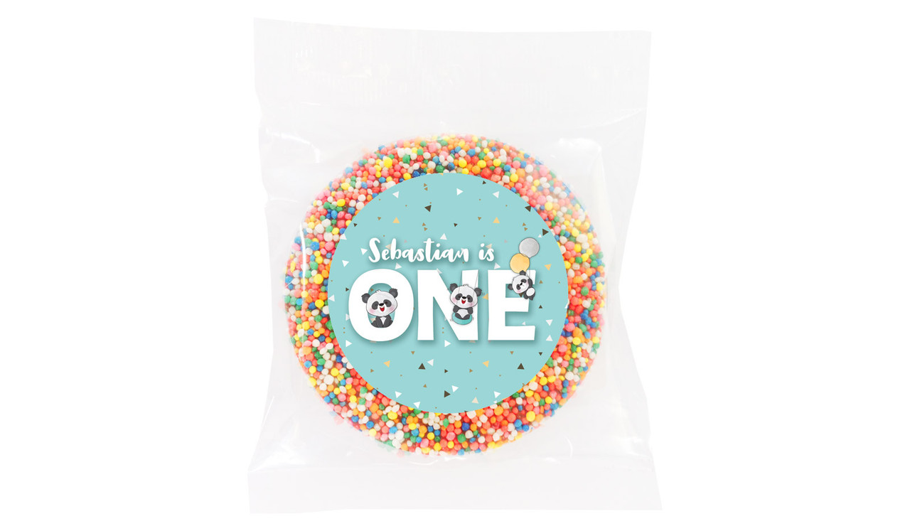 Panda Personalised 1st Birthday Giant Chocolate Freckle
