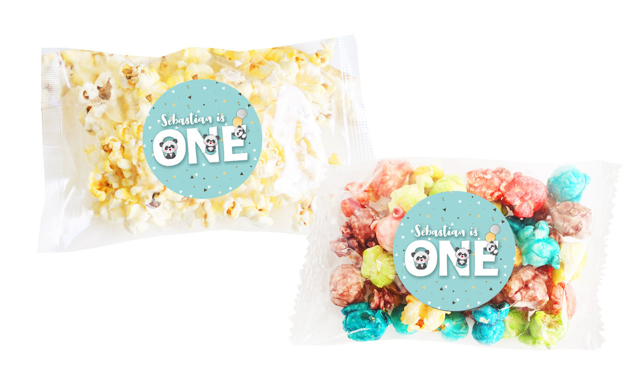 Panda Custom 1st Birthday Popcorn Bags