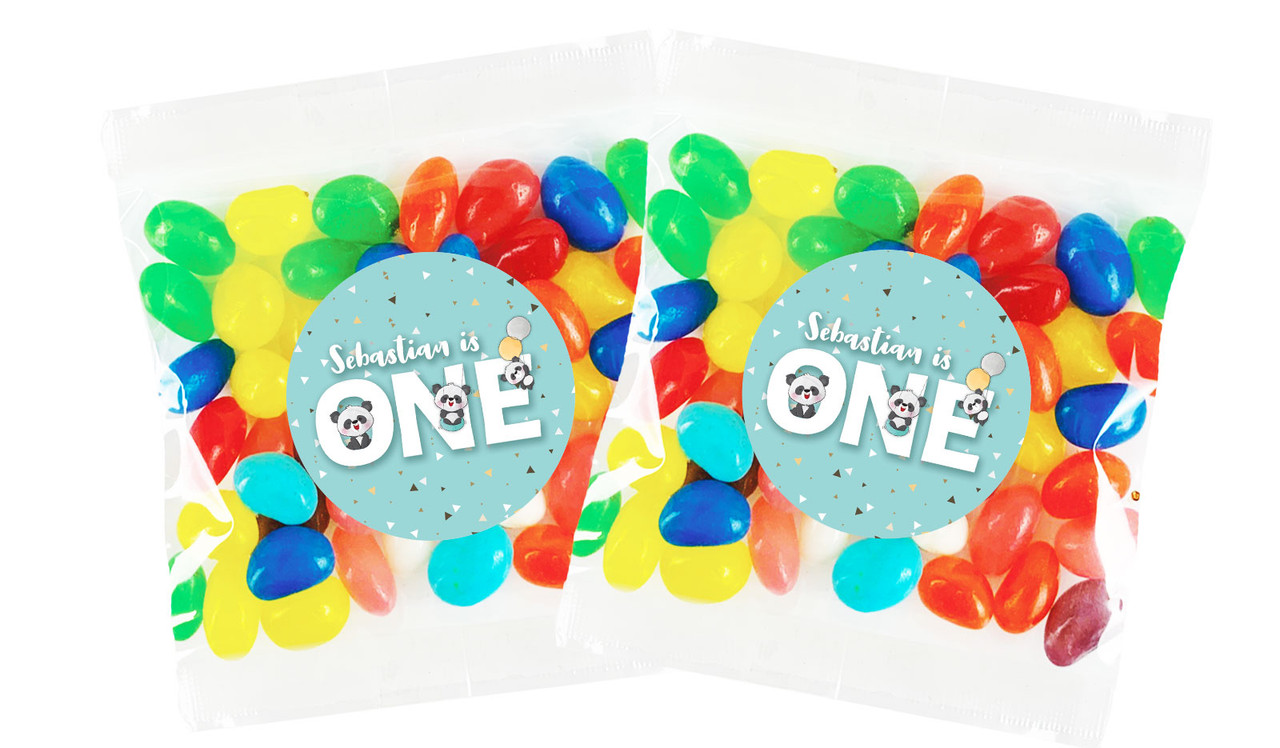Panda 1st Birthday Custom Lolly Bag (Choice Of Fillings)