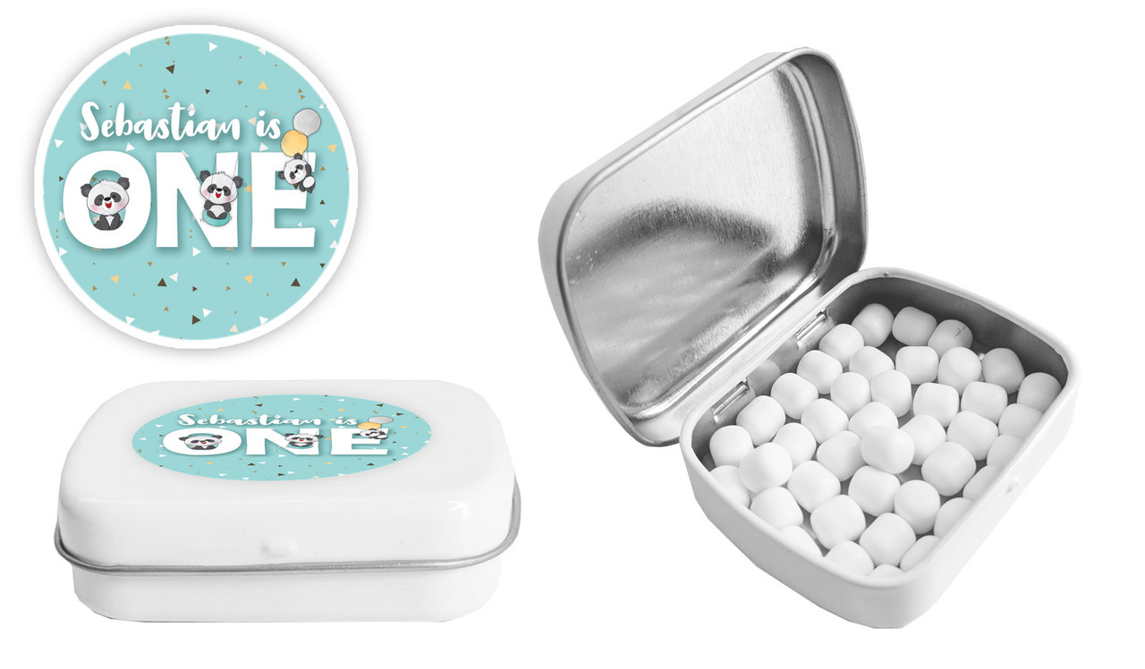 Panda 1st Birthday Personalised Mint Tin