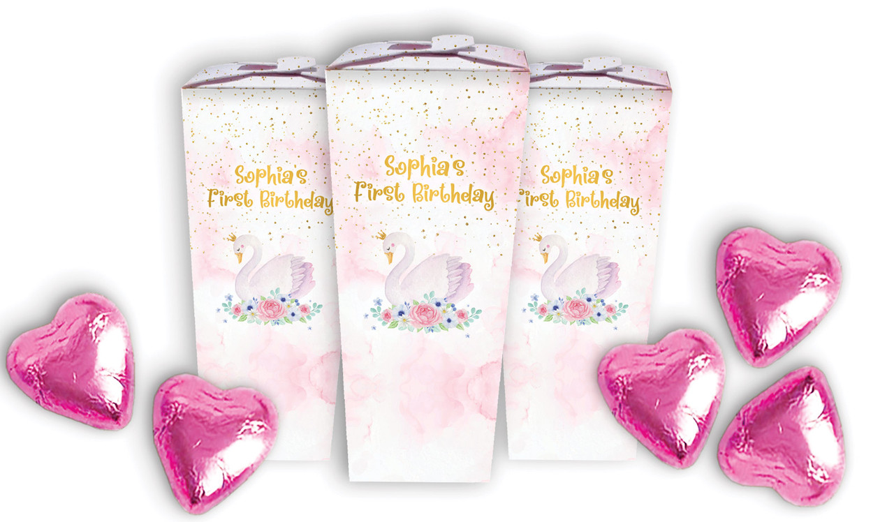Swan Princess 1st Birthday Custom Chocabox