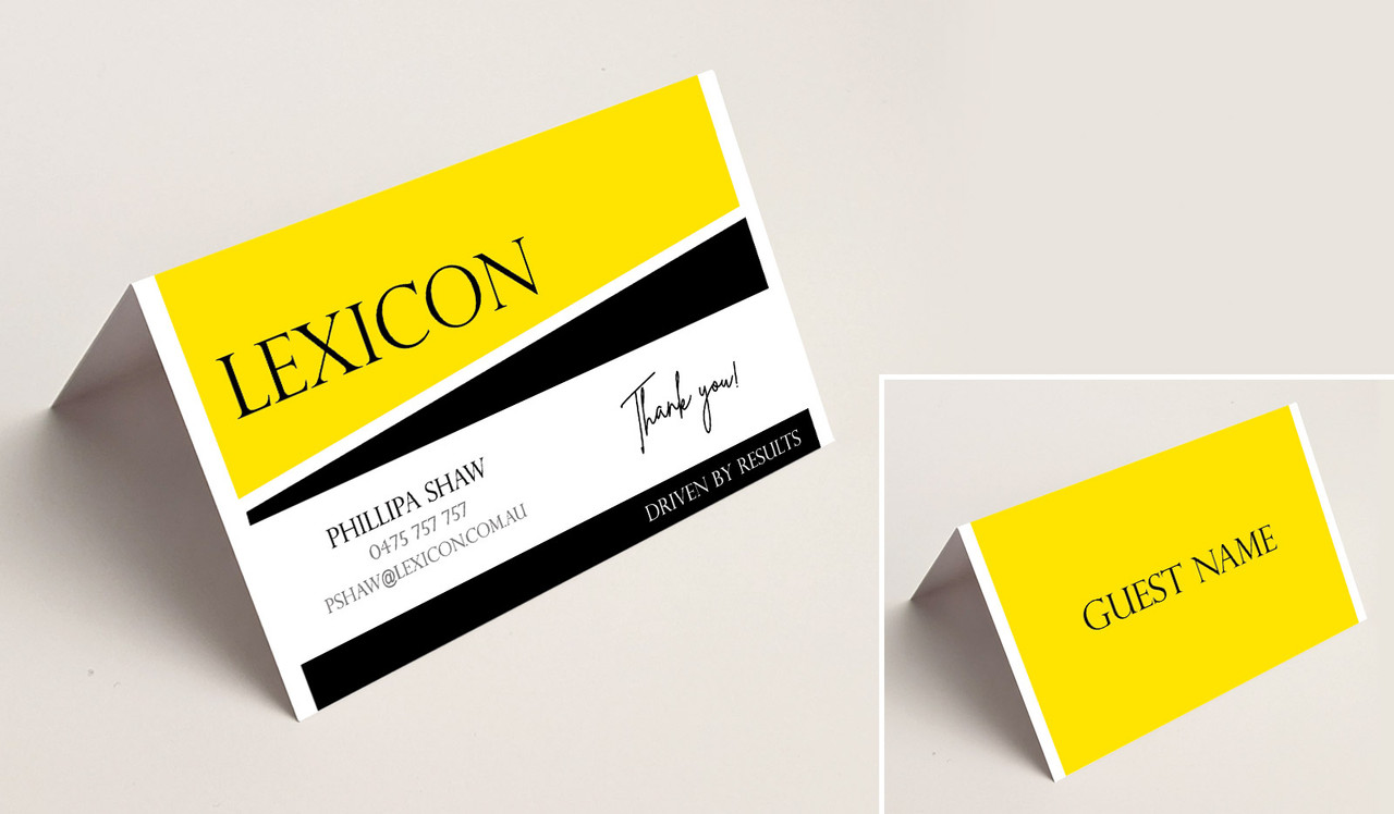 Branded Real Estate Place Cards For Home Opens