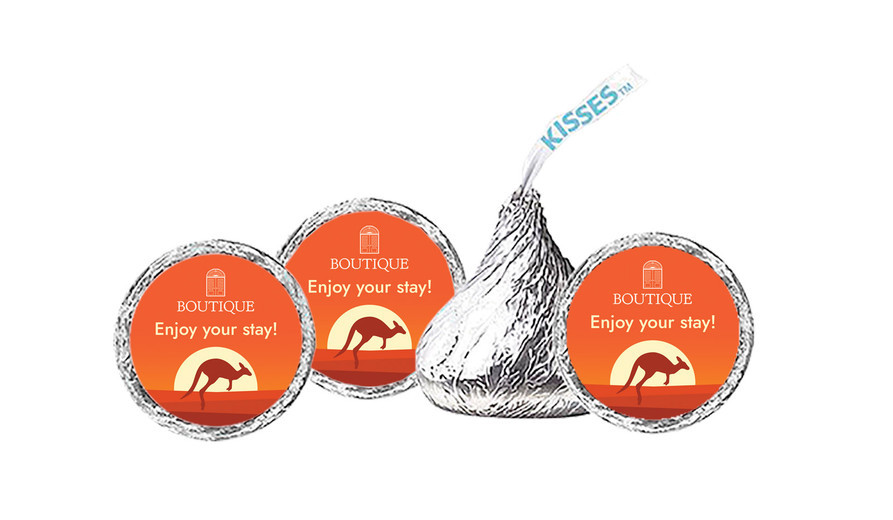 Outback Australia example of Hotel Custom Hersheys Kisses