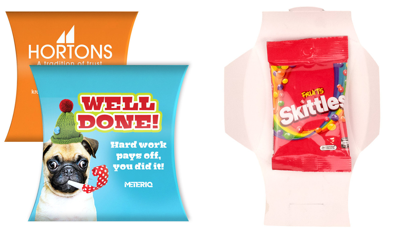 Branded Pillow Box With Skittles™ - Gluten-Free
