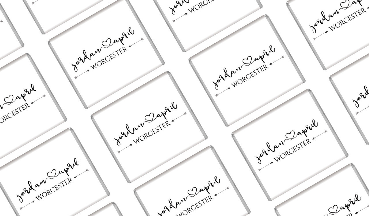 Cursive Names Personalised Wedding Mini Chocolates