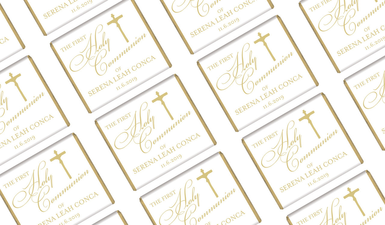 Gold Writing Personalised Mini Chocolates