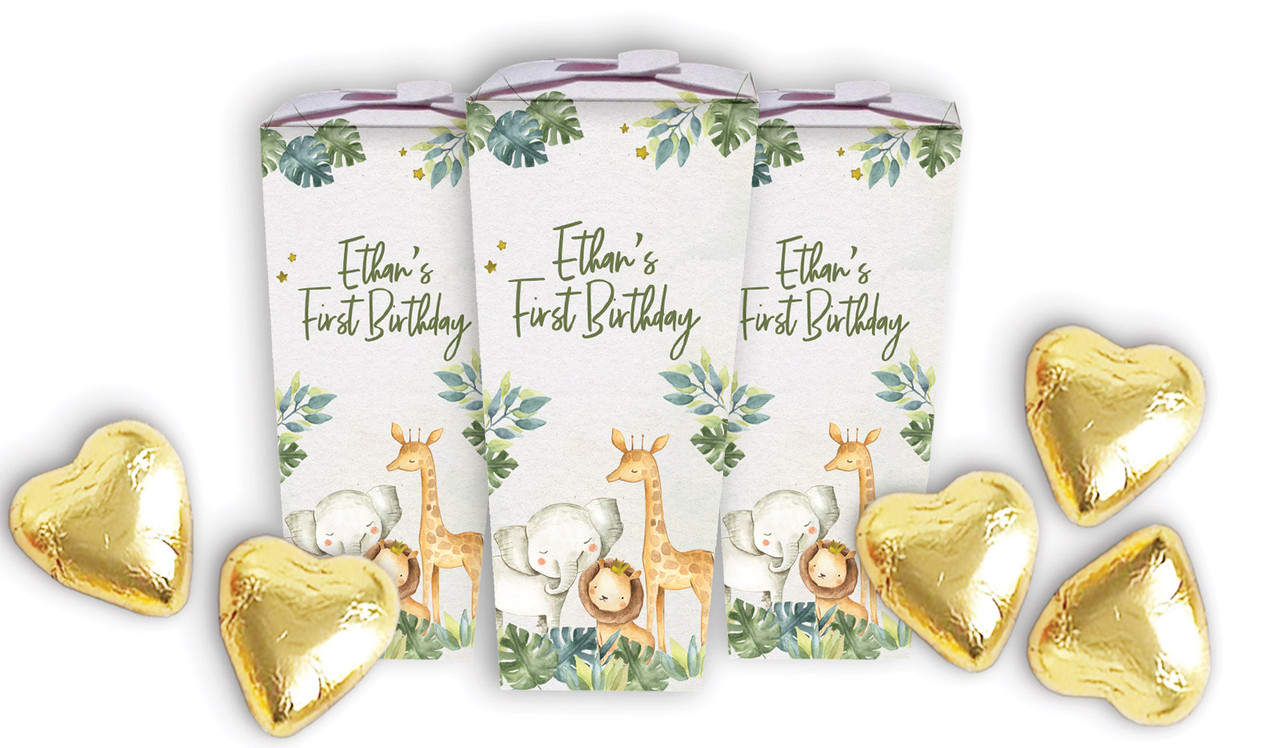 Animal Safari 1st Birthday Custom Chocabox