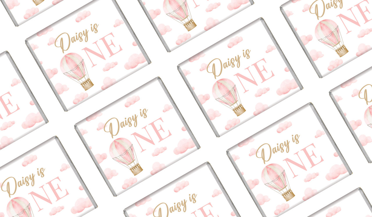 Hot Air Balloon Personalised 1st Birthday Mini Chocolates