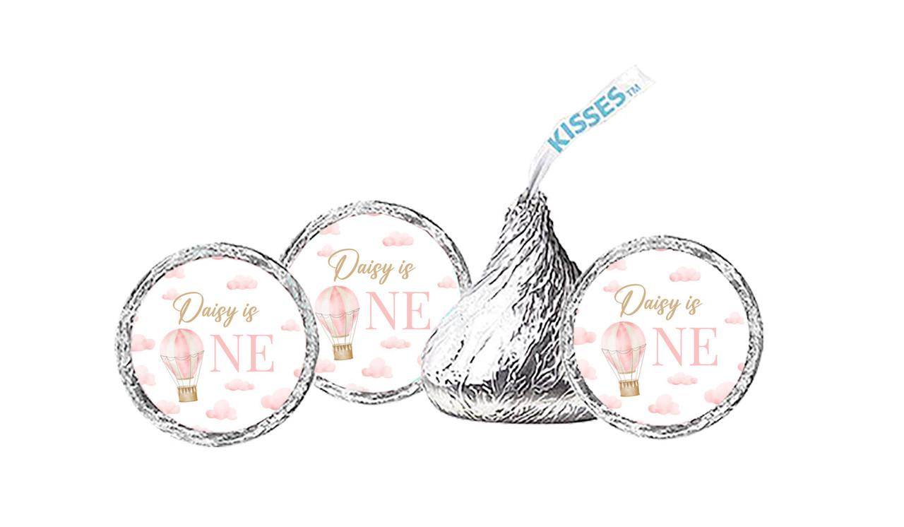Hot Air Balloon Personalised 1st Birthday Hershey's Kisses