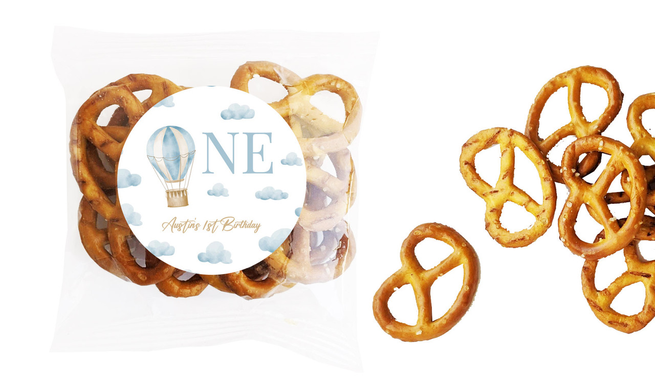 Hot Air Balloon Personalised 1st Birthday Pretzel Bag