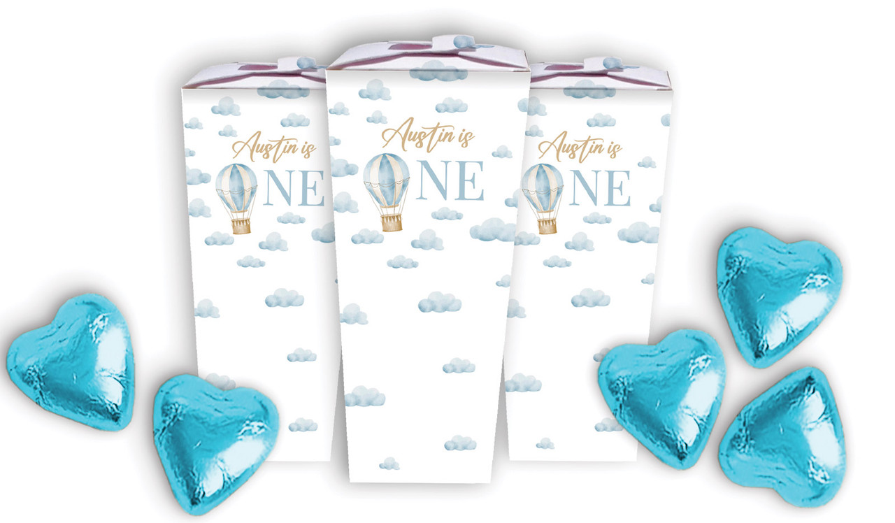 Hot Air Balloon Personalised 1st Birthday Chocabox