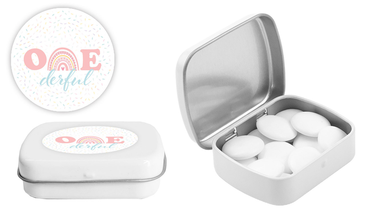 Oneder Rainbow Personalised 1st Birthday Mint Tin